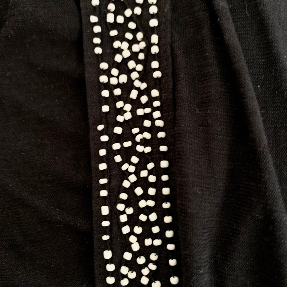 Anthropologie Leifnotes Black Beaded Kimono - Picture 8 of 10